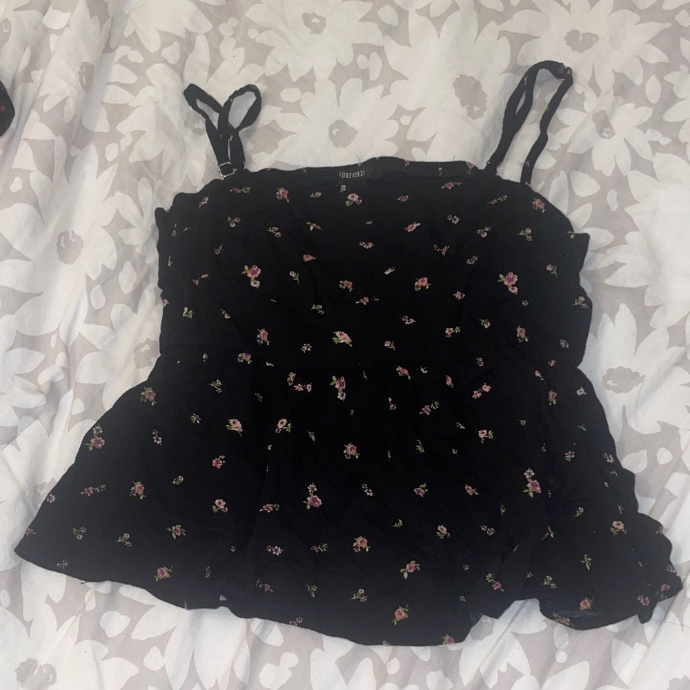 Small floral baby doll tank top